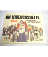 1985 Color Ad The Transformers Videocassette Family Home Entertainment - $7.99