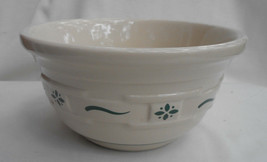 Longaberger Woven Traditions Green Pottery Mixing Bowl 8 1/4&quot; - $30.48