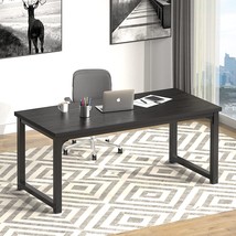 Nsdirect 63&quot; Large Computer Desk, Modern Simple Style Pc.Table Office, Black. - £176.60 GBP