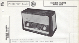 1958 Grundig Majestic 3028 Tube Radio Service Repair Manual Photofact Receiver - £7.72 GBP