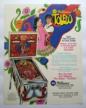 Toledo Pinball Machine FLYER Original Spanish Dancers Artwork 1975 Vintage - $27.90