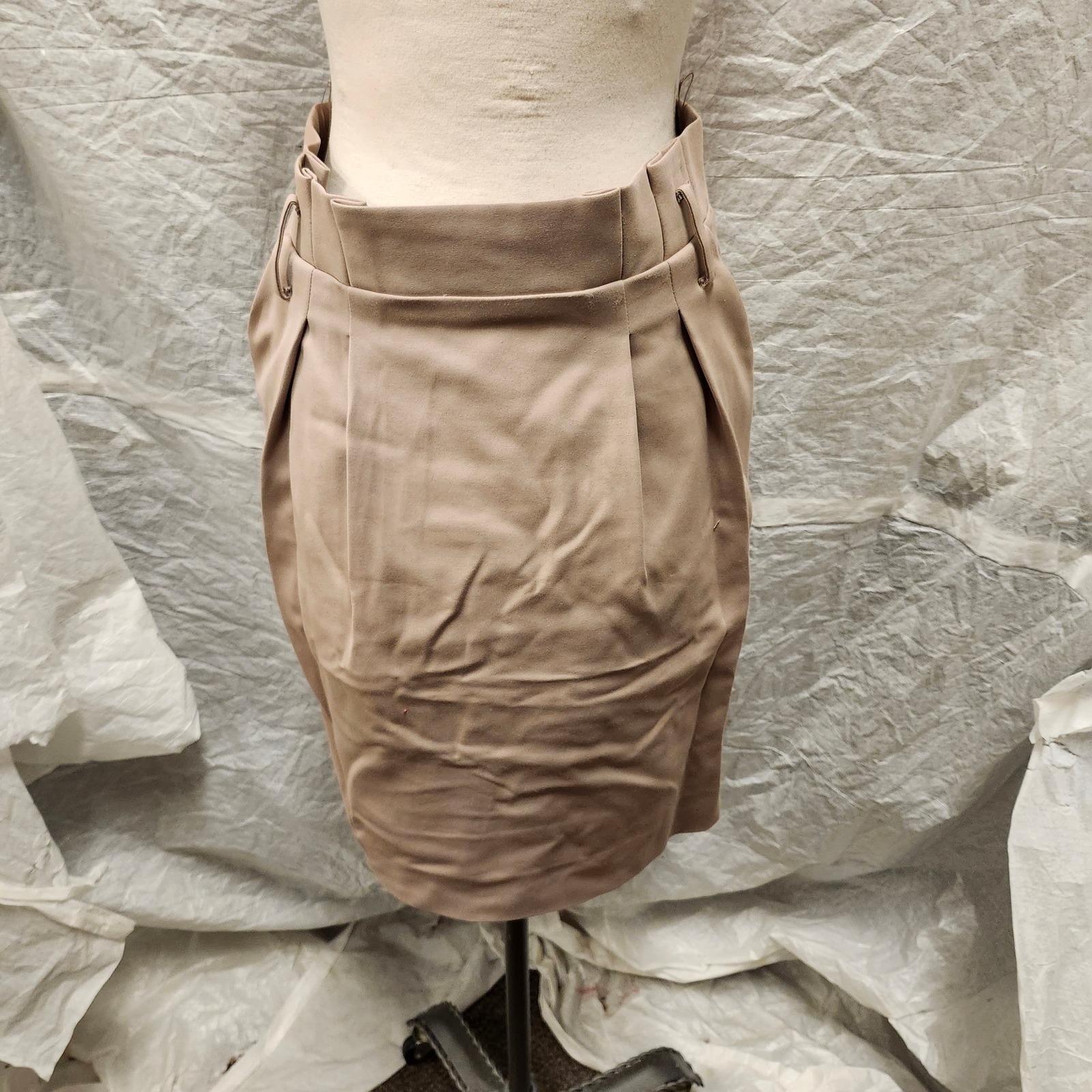 Primary image for NWT Moschino Women's Cotton Beige Khaki Skirt, Size 8