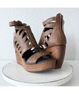 NEW Lane Boots BECCA Womens Brown Wedges 7 Western Sandals Cowgirl Woode... - $148.50