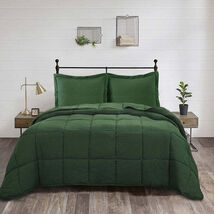 Twin Size Green 3-Piece Microfiber Reversible Comforter Set - $118.69 CAD