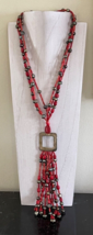 Jay King Desert Rose Trading Coral and Black Beads .925 Sterling Silver ... - £233.15 GBP