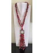 Jay King Desert Rose Trading Coral and Black Beads .925 Sterling Silver ... - £233.15 GBP