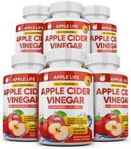 6 X Pure Weight Loss Fat Burner Diet Pills Pure Apple Cider Vinegar Acv 3000mg - £33.20 GBP