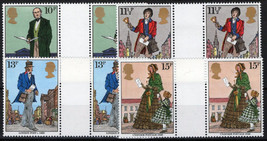 ZAYIX Great Britain 871-874 MNH Gutter Pairs Sir Rowland Hill Mailman 021023S175 - £1.59 GBP