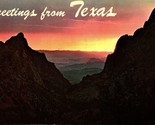 The Window Big Bend National Park Greetings From Texas TX UNP Chrome Pos... - $3.91