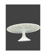 Pitman Dreitzer Colony Lace White Milk Glass Pedestal Cake Plate Vintage... - $64.31