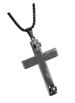 Lord&#39;s Prayer Stainless Steel Cross Pendant - £32.28 GBP
