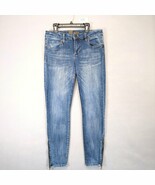 Kut from the Kloth Women&#39;s 6 Zipper Ankle Jeans Tapered Leg Stretch Deni... - $521.92 MXN