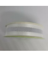 Floral Garden Grosgrain Ribbon with Metallic Stripe White . 5/8&quot;x9&#39;. 3 y... - $9.78