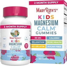 MaryRuth&#39;s, Kids Magnesium Calm Gummies, Hibiscus 50 mg - 60 Gummies (Op... - $17.99