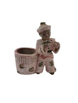 Vintage 1940’s Asian Boy PLANTER Mottled Figurine Made in Japan - $14.84