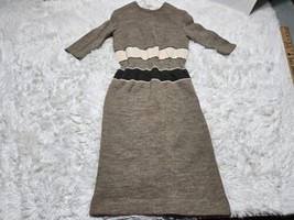 60s 70s Wool Midi A Line Lined Sweater Skirt Dress Flaws* Pullover Murle... - £13.85 GBP