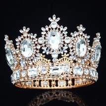 Crystal Queen Bridal Tiaras and Crowns Bride Headpiece Wedding Head Jewelry Acce - £41.86 GBP