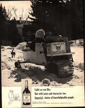 1967 Imperial Hiram Walker Whiskey Snow Sled Vintage Print Ad b6 - $24.11