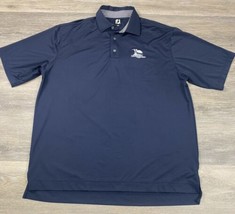 Fj Foot Joy Men’s L Golf Shirt Polo Short Sleeve Striped Navy Mtn. Aire ... - $18.69
