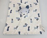 Rabbit and Bear Organic Emily Oliver Security Blanket Blue White Dog Stripe - $32.66