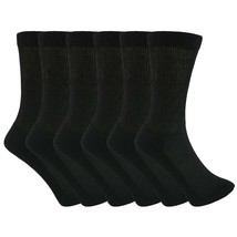 Diabetic Loose Fit Non-Binding Crew Socks Full Cushioned Crew Socks 6 Pairs - £12.63 GBP