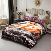 Horse - Sherpa Comforter Set Blanket 2 Shams Korean Style Printed 80&quot;x90&quot; - £97.50 GBP