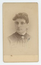 Antique ID&#39;d CDV Circa 1870s Lovely Woman Named Carrie Sylvester Portland, ME - £7.45 GBP