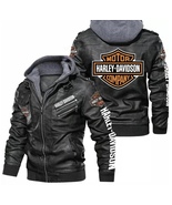 Men’s Genuine Cowhide Harley-Davidson Leather Jacket with Removable Hoodie - $280.67 CAD