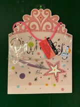 American Greetings Pink Princess Birthday Gift Bag w/Tiara Cut Out   *NE... - $7.99