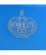 Dining/Vintage American Brilliant Cut Glass Bowl with Handle, 1920 Candy... - $27.00