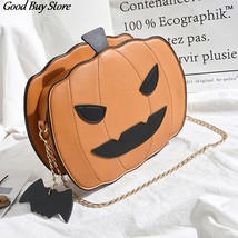 Funny Lovely Pumpkin Handbag Halloween Candy Bag Girls Shoulder Messenger Bag La - £23.49 GBP