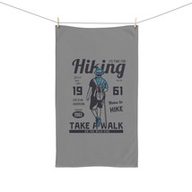 Hiking Hand Towel | Retro Hiking Vibes | Soft Cotton Back | 16" × 28" | Born To  - $18.54