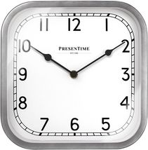 Presentime &amp; Co 10&quot; Anton Vintage Square Clock, Silent No Ticking, Wall ... - $40.78 CAD