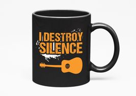 Make Your Mark Design I Destroy Silence. Musician, Black 11oz Ceramic Mug - £17.13 GBP+