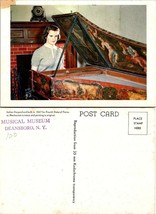New York(NY) Deansboro Musical Museum Italian Harpsichord Woman Vintage Postcard - £7.42 GBP