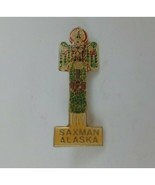Vintage Saxman Alaska Totem Pole Lapel Hat Pin - $101.16 MXN