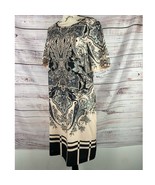 Chicos 0 Paisley Plaid Short Dress Womens S 4 Back Zip Lined Flowy Light... - $19.80