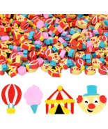 Carnival Mini Erasers for Kids Bulk Circus Party Carnival Party Favors C... - £29.75 GBP