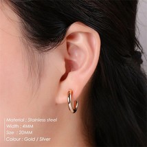 Tackable c shape gold color circle cz non piercing earrings fake cartilage piercing ear thumb200