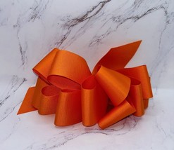 Oversized Grosgrain Orange Big Hair Bow Ribbon Clip Ponytail Clip 6” - $185.22 MXN