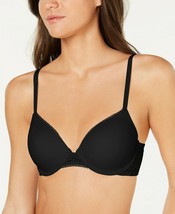 Calvin Klein Perfectly Fit Geometric Lace Memory Foam Black T-Shirt Bra ... - £21.23 GBP