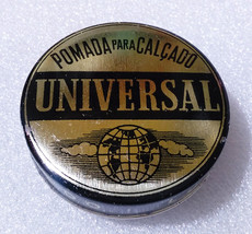 UNIVERSAL BLACK ✱ Vintage Antique Grease Shoe Polish Tin Can Portugal 60´s - £17.57 GBP