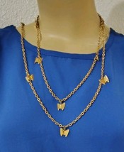 Vintage 1977 Sarah Coventry Gold Tone Butterfly Charms “Flutterbyes” Nec... - $163.49 MXN