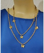 Vintage 1977 Sarah Coventry Gold Tone Butterfly Charms “Flutterbyes” Nec... - $163.49 MXN