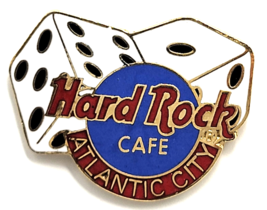 Hard Rock Cafe Atlantic City Dice &amp; Logo HRC New Jersey Casino Theme Ena... - $12.99
