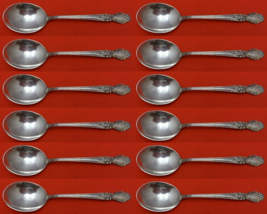Brocade by International Sterling Silver Cream Soup Spoon Set 12 pieces 6 1/2" - €622,59 EUR