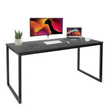 55" Computer Desk Modern Simple Style Pc Laptop Writing Desk Home Office Black - £88.13 GBP