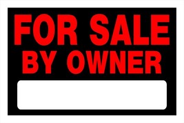 FOR SALE BY OWNER Plastic Sign 8&quot; x 12&quot; house car motorcycle auto Hillman 839930 - £15.09 GBP