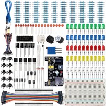 Basic Starter Kit For Arduino,Breadboard, Power Supply, Jumper Wires, Resistors, - £17.61 GBP