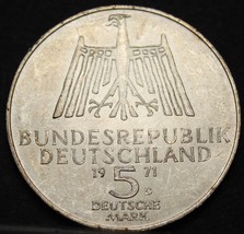 Germany 5 Mark, 1971D Gem Unc Silver~500th Anniversary Birth Of Albrecht... - ₹1,545.53 INR
